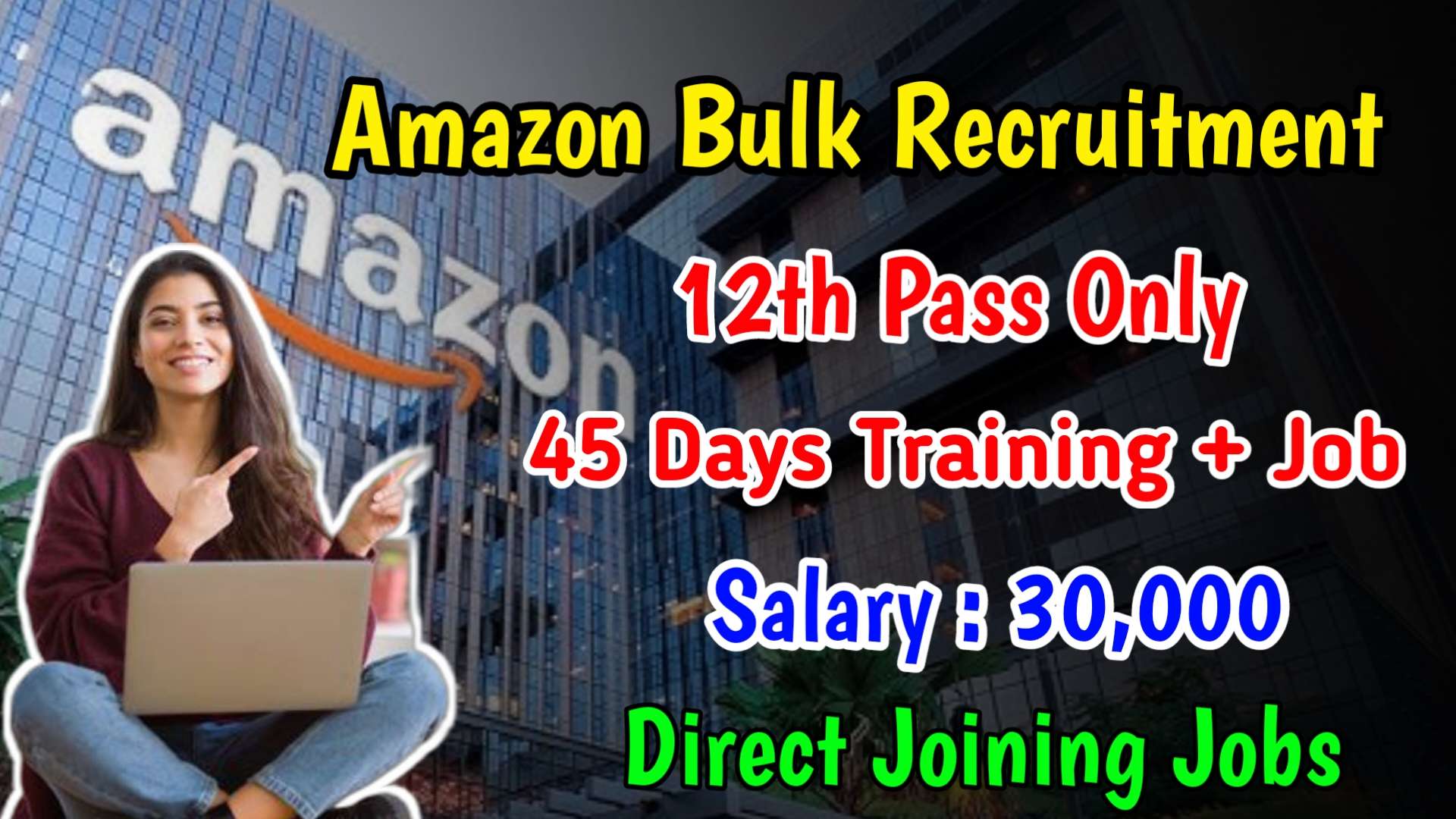 Latest Amazon Recruitment 2024 | 12th Pass Only | Work From Home Jobs