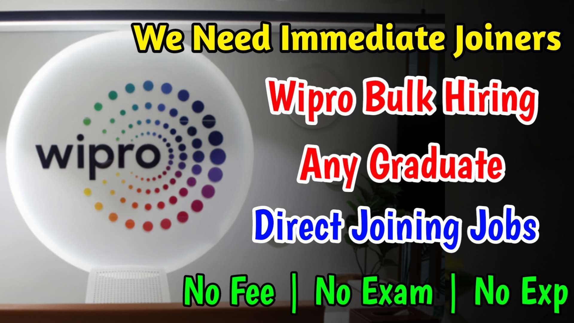 Latest Wipro Recruitment 2024 | Walk-In Drive| Jobs For Freshers