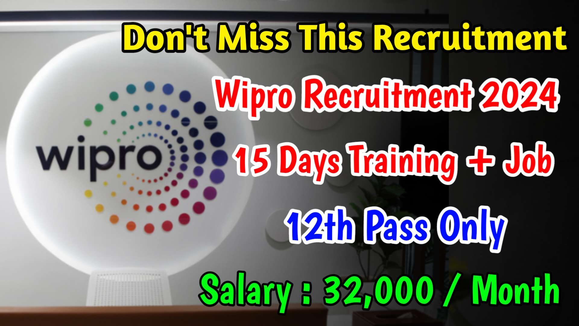 Latest  Wipro Recruitment 2024 | Jobs For Freshers  