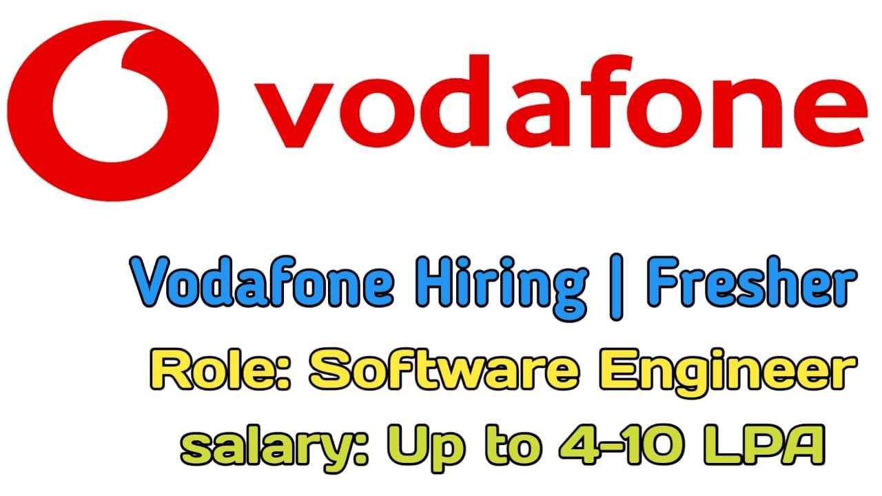 Vodafone Hiring 2025 | Software Engineer jobs